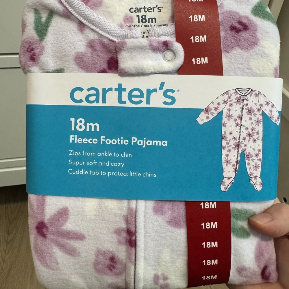 CARTERS fleece footed pajamas - Picture 5 of 7